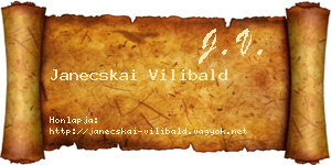 Janecskai Vilibald névjegykártya